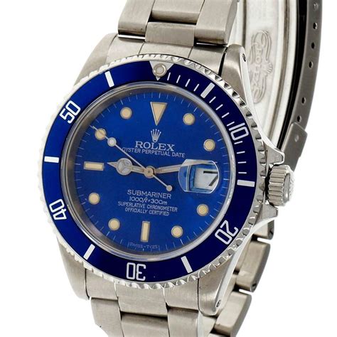 rolex submariner 16610 steel custom deepblue mens watchrolex|rolex submariner 16610 review.